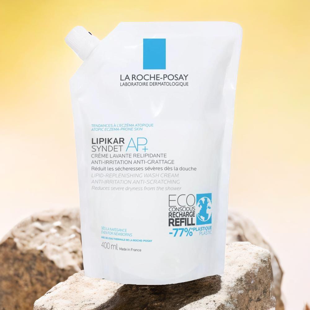 цена LA ROCHE-POSAY / Cream wash, Lipikar syndet AP+, Lipid replenishing, Eco-refill, 13.5 fl. oz (400 ml)