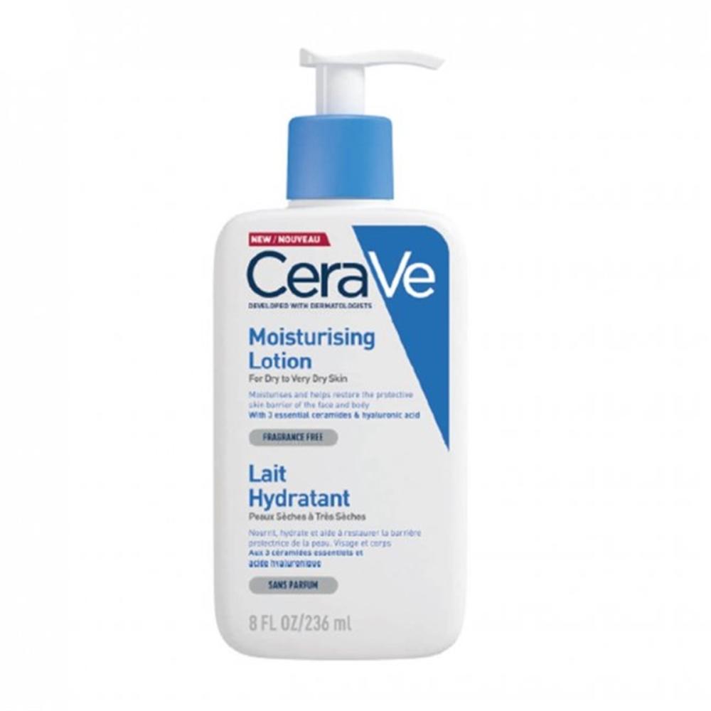 CeraVe, Moisturising lotion, For dry to very dry skin, 8 fl. oz. (236 ml) cerave facial lotion moisturizing pm ultra lightweight oil free 2 fl oz 60 ml