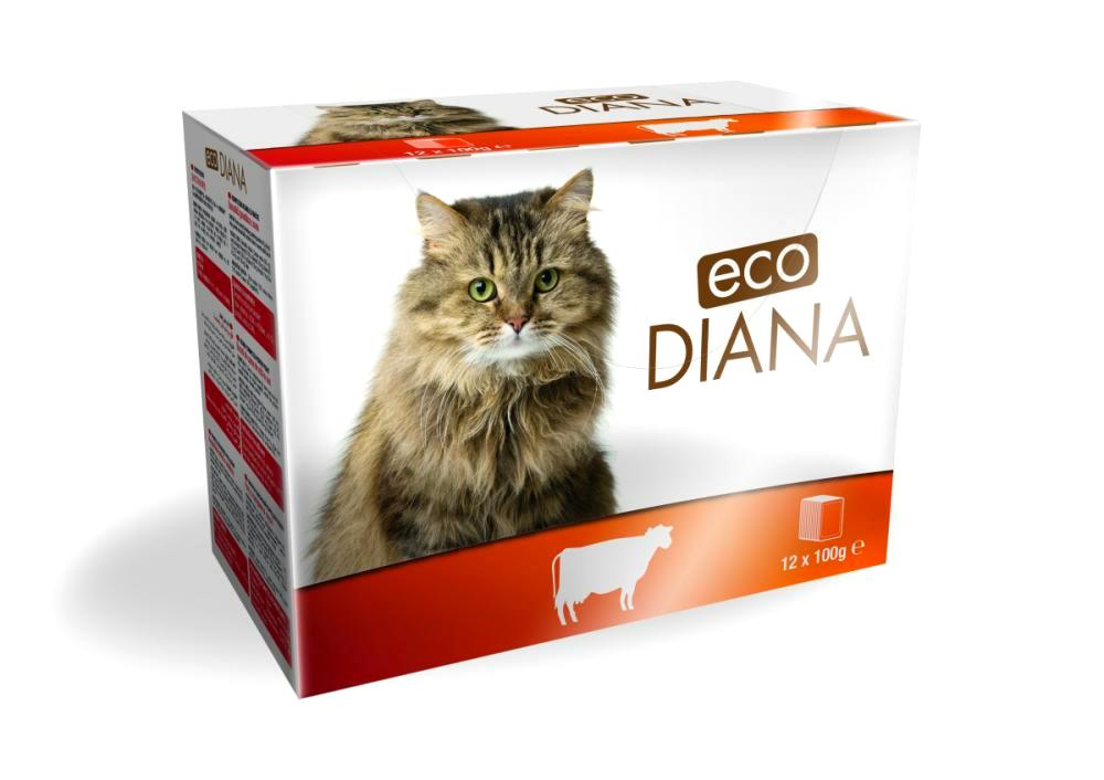 Plaisir / Cat food, Eco diana 12 х 3.5 oz (100 g) pet bowl double cat bowl automatic water container food dispenser cat feeder food bowls drinking raised stand dish for cat dog