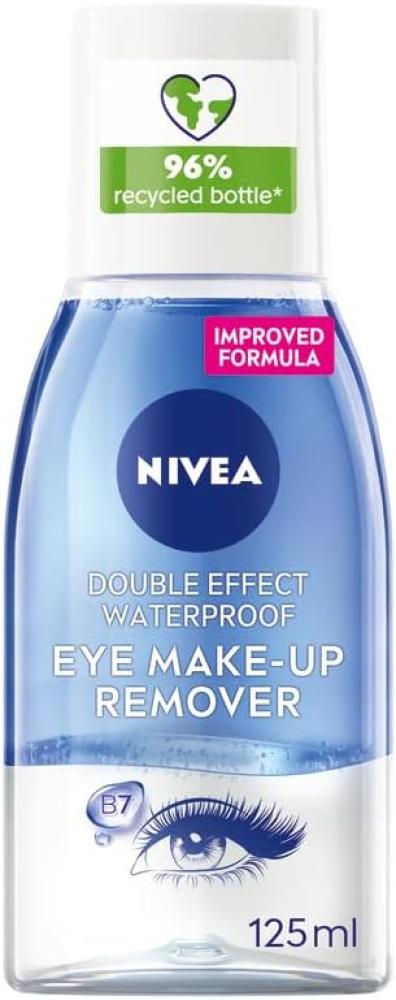 NIVEA, Eye makeup remover, Double effect waterproof, 4.2 fl. oz. (125 ml) dark spot remover mole remover freckle removal skin tag remover cream repair serum set face care products effective painless