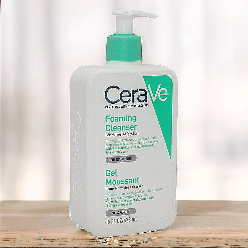 CeraVe / Foaming cleanser, For normal and oily skin, 473 ml cerave foaming facial cleanser for normal to oily skin makeup remover and daily face wash 16 fl oz 473 ml