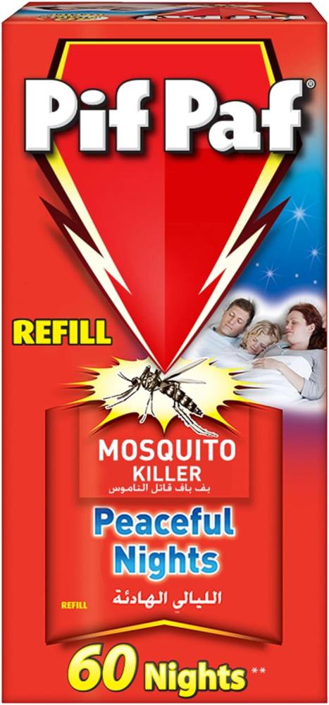 PIF PAF, Mosquito killer, Liquid, Refill, 60 nights, 1.5 fl. oz. (45 ml) mosquito killer usb insect home decoration night light anti mosquito lamp convenient 5w desktop outdoor mosquito repellent