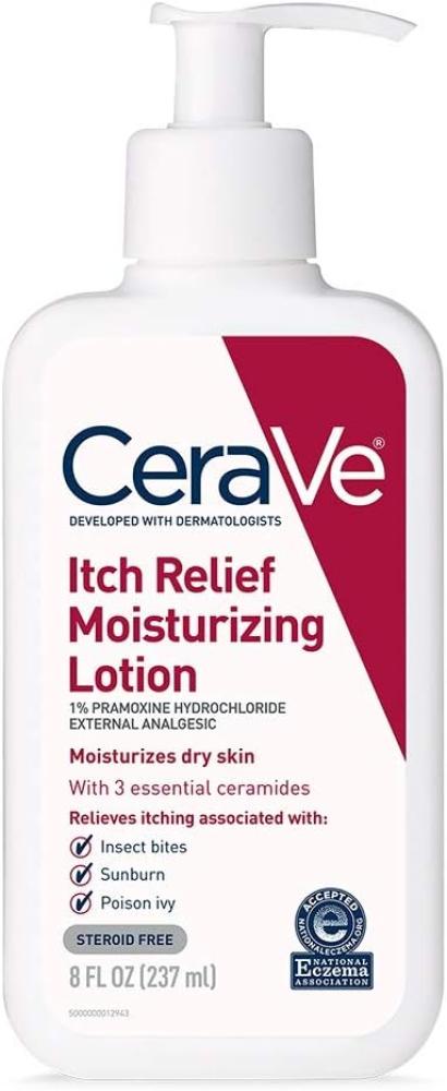 CeraVe, Lotion, Itch relief, Moisturizing, For dry and itchy skin, 8 fl. oz. (237 ml) hot 80pcs tiger balm pain relief patch fast relief aches pains