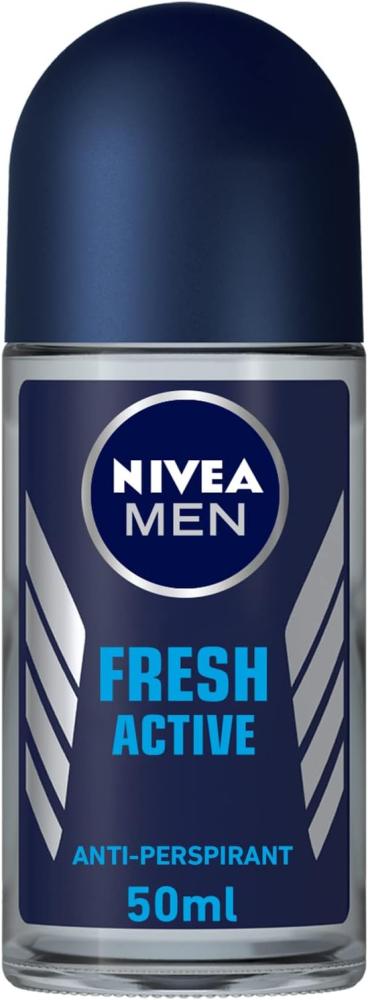 NIVEA, Antiperspirant, Fresh active, Roll-on, 48h protection, 1.69 fl. oz. (50 ml) nivea antiperspirant fresh active roll on 48h protection 1 69 fl oz 50 ml