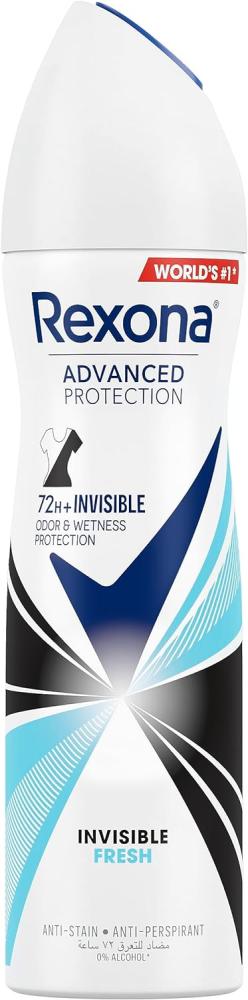Rexona, Antiperspirant for women, Deodorant spray, 72 hour sweat odor protection, Invisible fresh, with MotionSense technology, 5.07 fl. oz. (150 ml) цена и фото