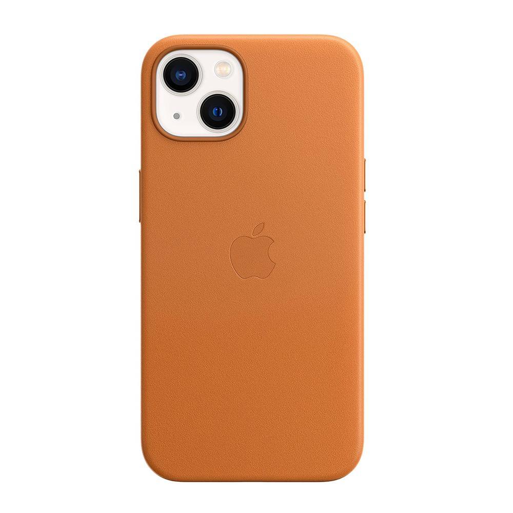 Apple iPhone 13 Leather Case Original (MM103), Golden Brown with MagSafe apple iphone 13 leather case original mm103 golden brown with magsafe