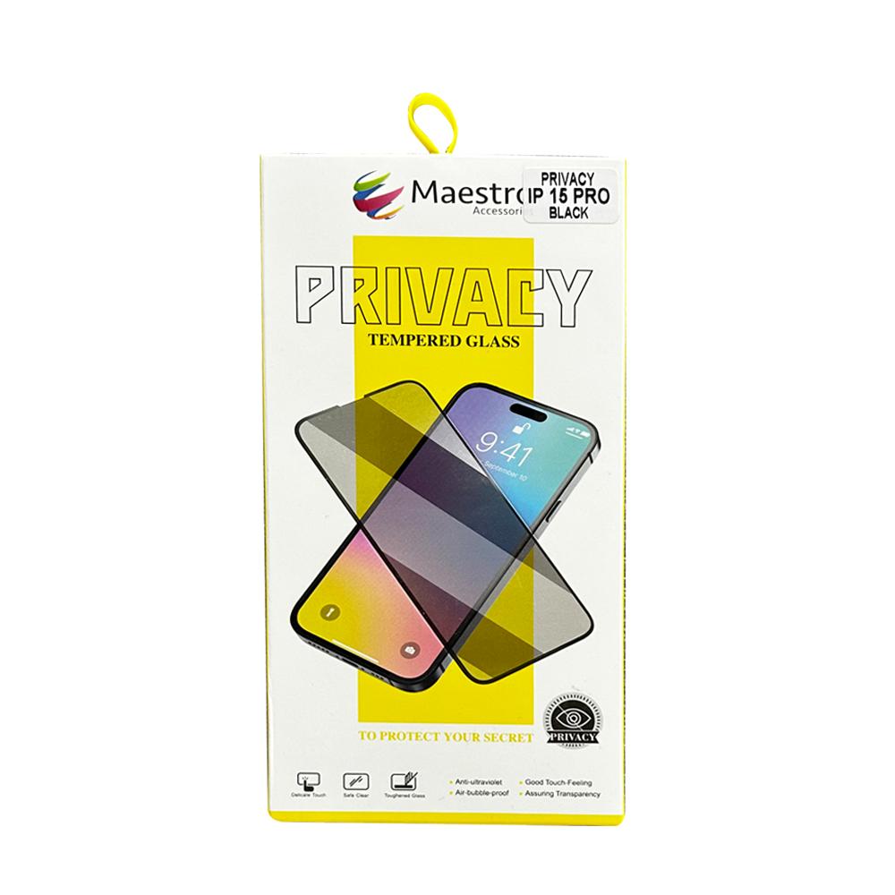 Maestro Tempered Glass Protecter Iphone 15 Pro Privacy maestro tempered glass protecter iphone 15 pro privacy