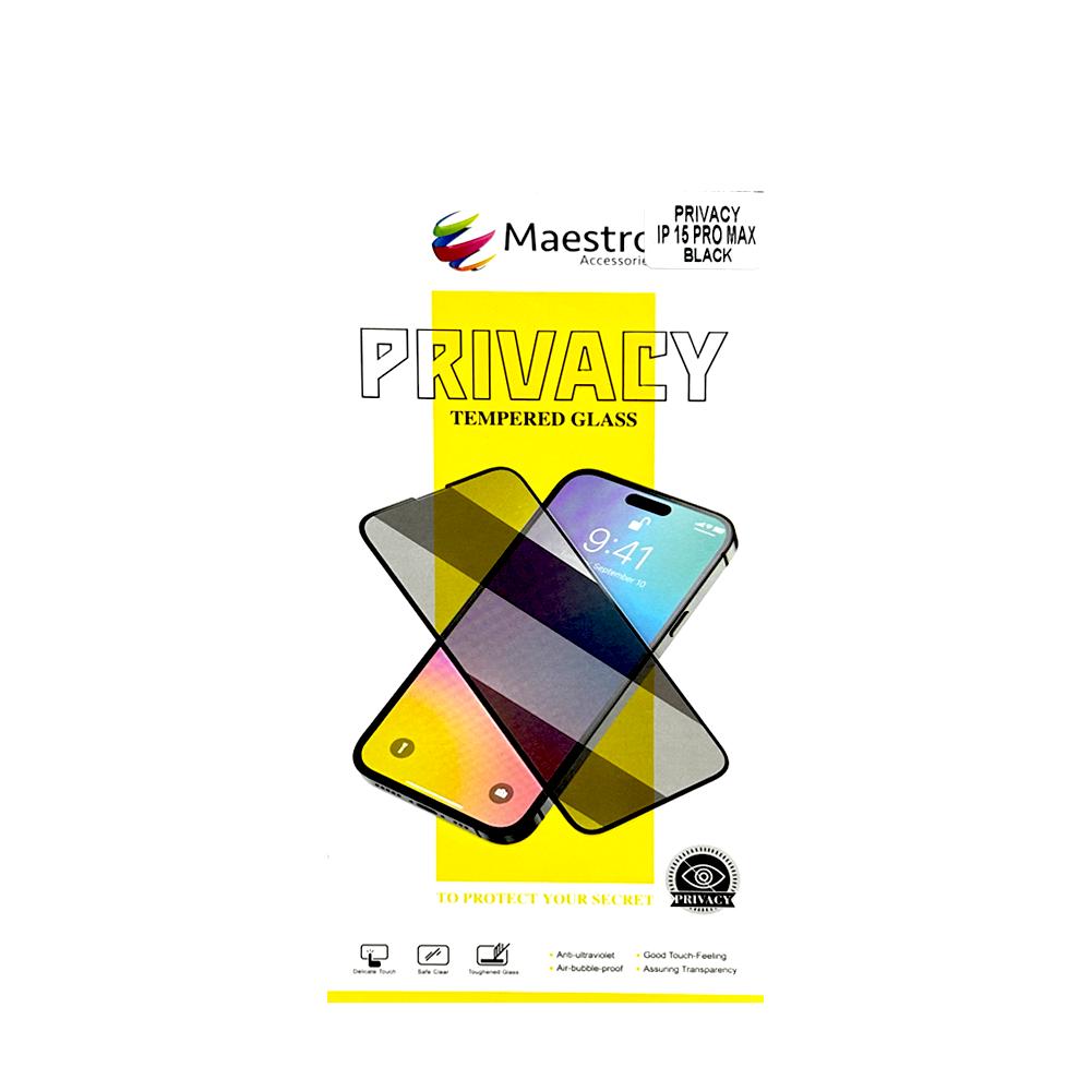 Maestro Tempered Glass Protecter Iphone 15 Pro Max Privacy цена и фото