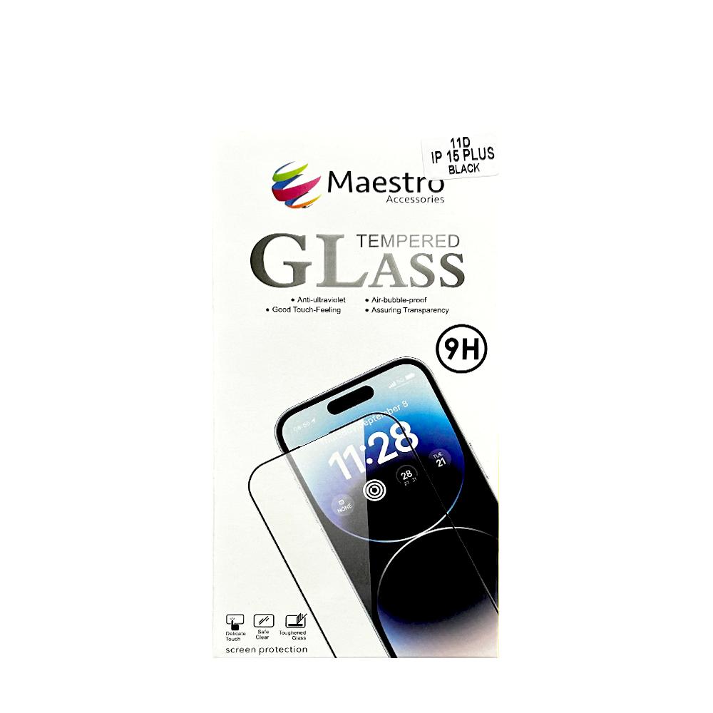 Maestro Tempered Glass Protecter Iphone 15 Plus maestro anti glare lens protector iphone 15 or 15 plus black