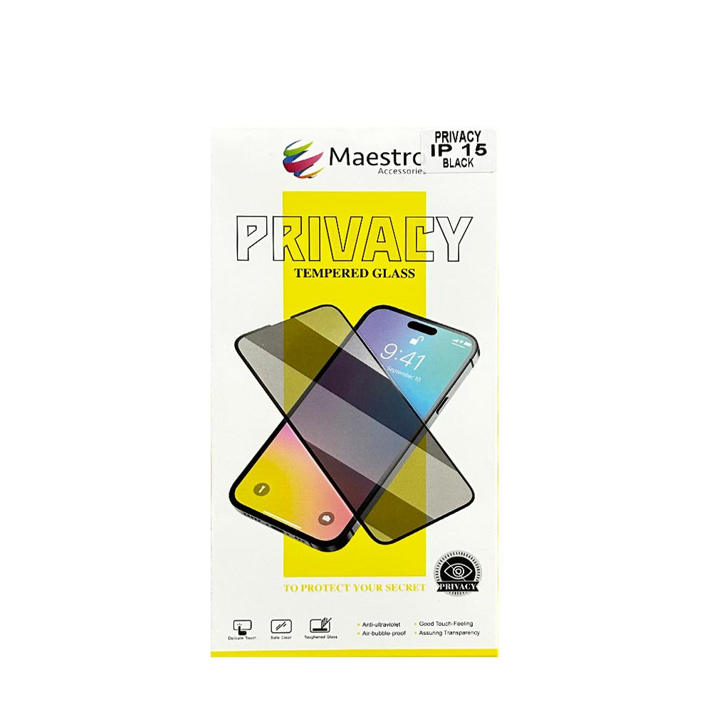 Maestro Tempered Glass Protecter Iphone 15 Pro Privacy цена и фото