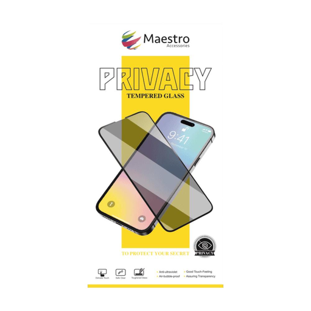 Maestro Tempered Glass Privacy Screen Protector, iPhone 14 Pro Max maestro tempered glass protector iphone 14 pro