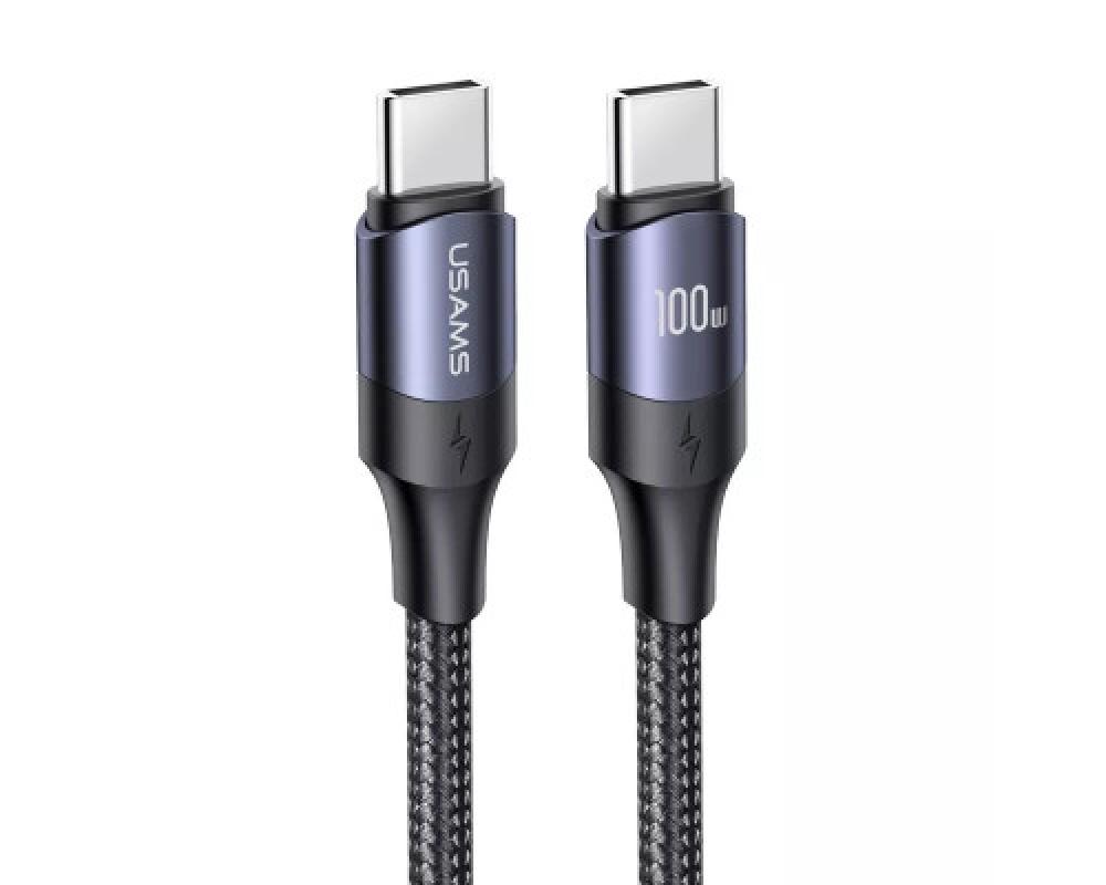 USAMS SJ524 Type-C to Type-C 100W PD Fast Charging Cable, 1.2 Metre ugi 2a fast charging cable charge micro usb nylon braided charger data transfer phone cable 1m 2m 3m cord for lg g3 g4
