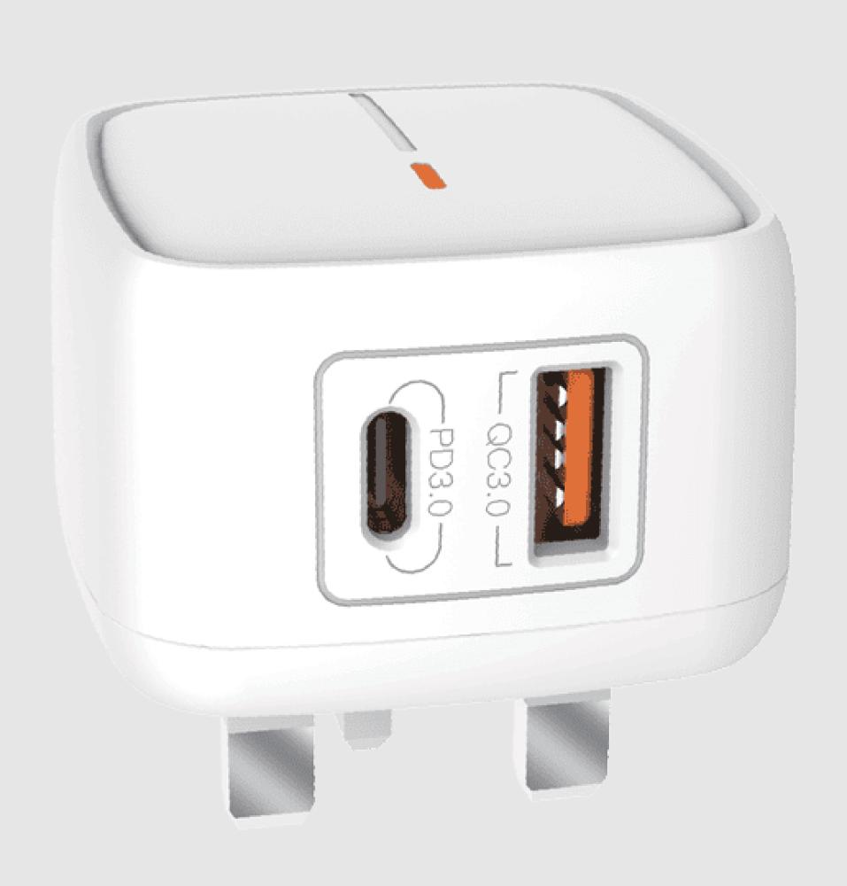isafe 65w pd home charger with uk eu us plug a2620c ISAFE PD HOME CHARGER 20W