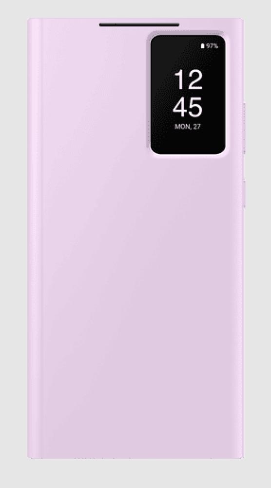 SAMSUNG GALAXY S23 ULTRA SMART VIEW WALLET CASE LAVENDER luxury leather wallet for sonyxa1ultra xa1pius xzpremium xz1compact xz2compact case magnetic flip wallet card stand cover mobile