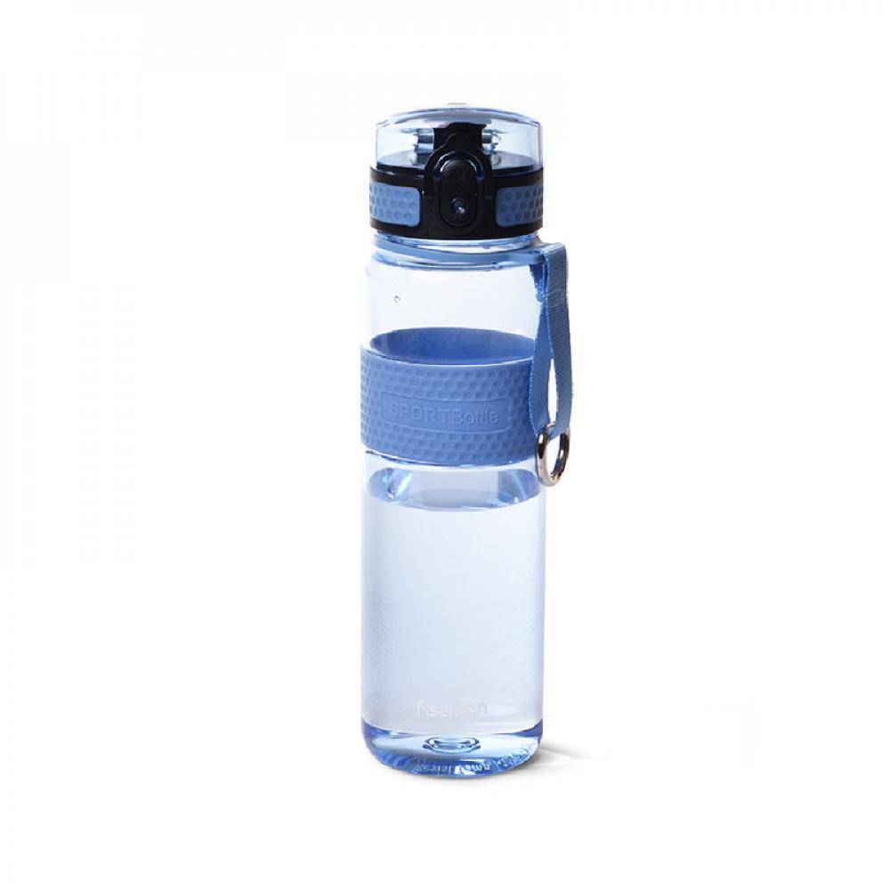 цена Fissman Water Bottle Plastic 620ml For Kids BPA Free Non-Toxic Black
