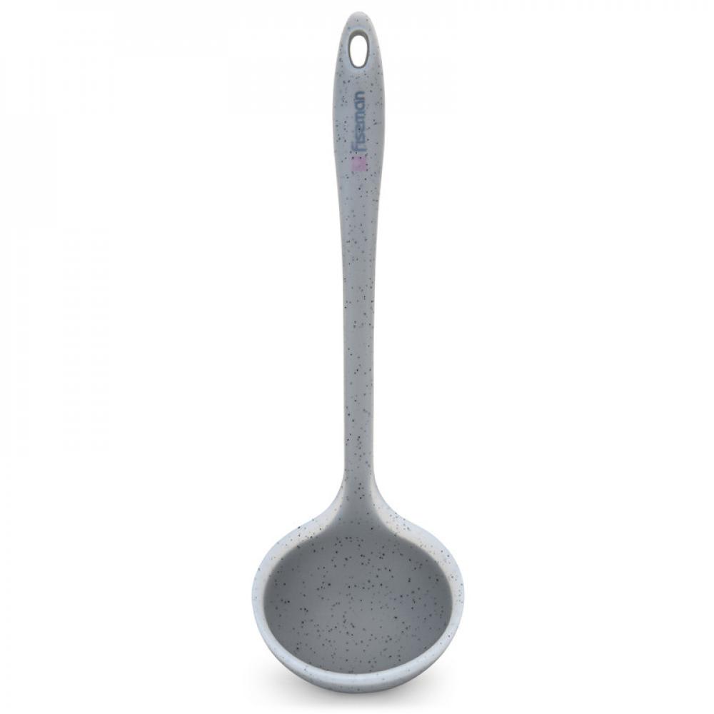 Fissman Ladle Mauris Grey 32cm/130ml (Nylon + Silicone) fissman spatula mauris grey 34cm nylon silicone