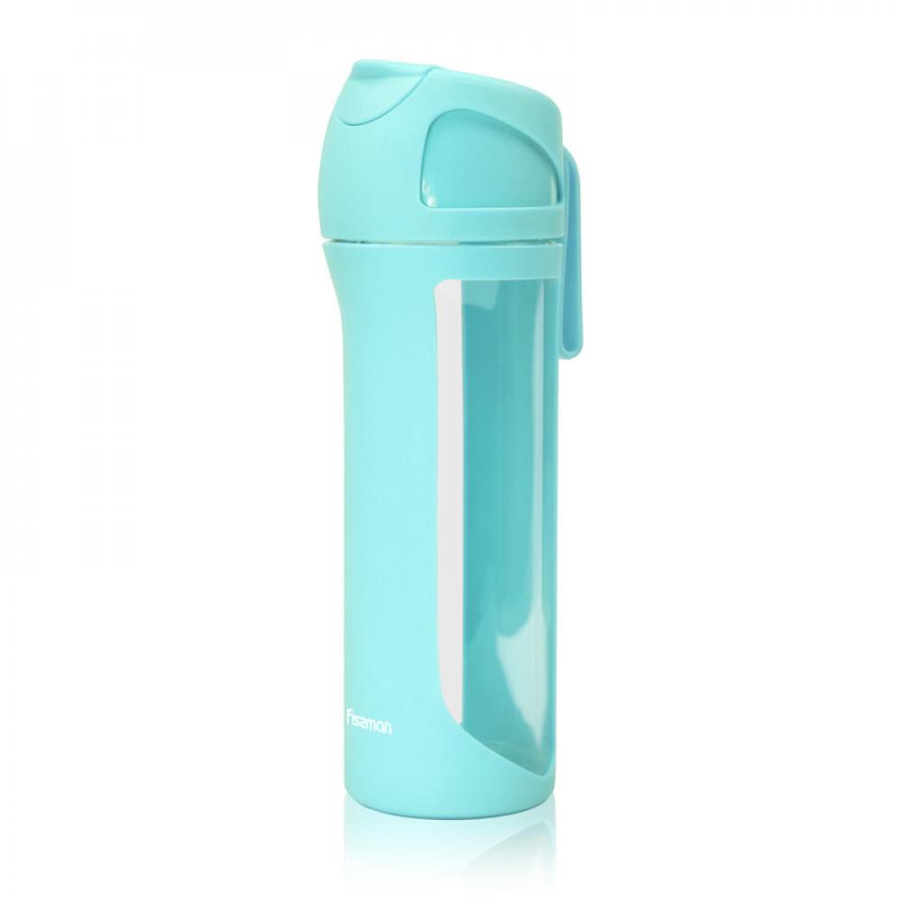 цена Fissman Water Bottle With Leakproof Mint Green 550ml