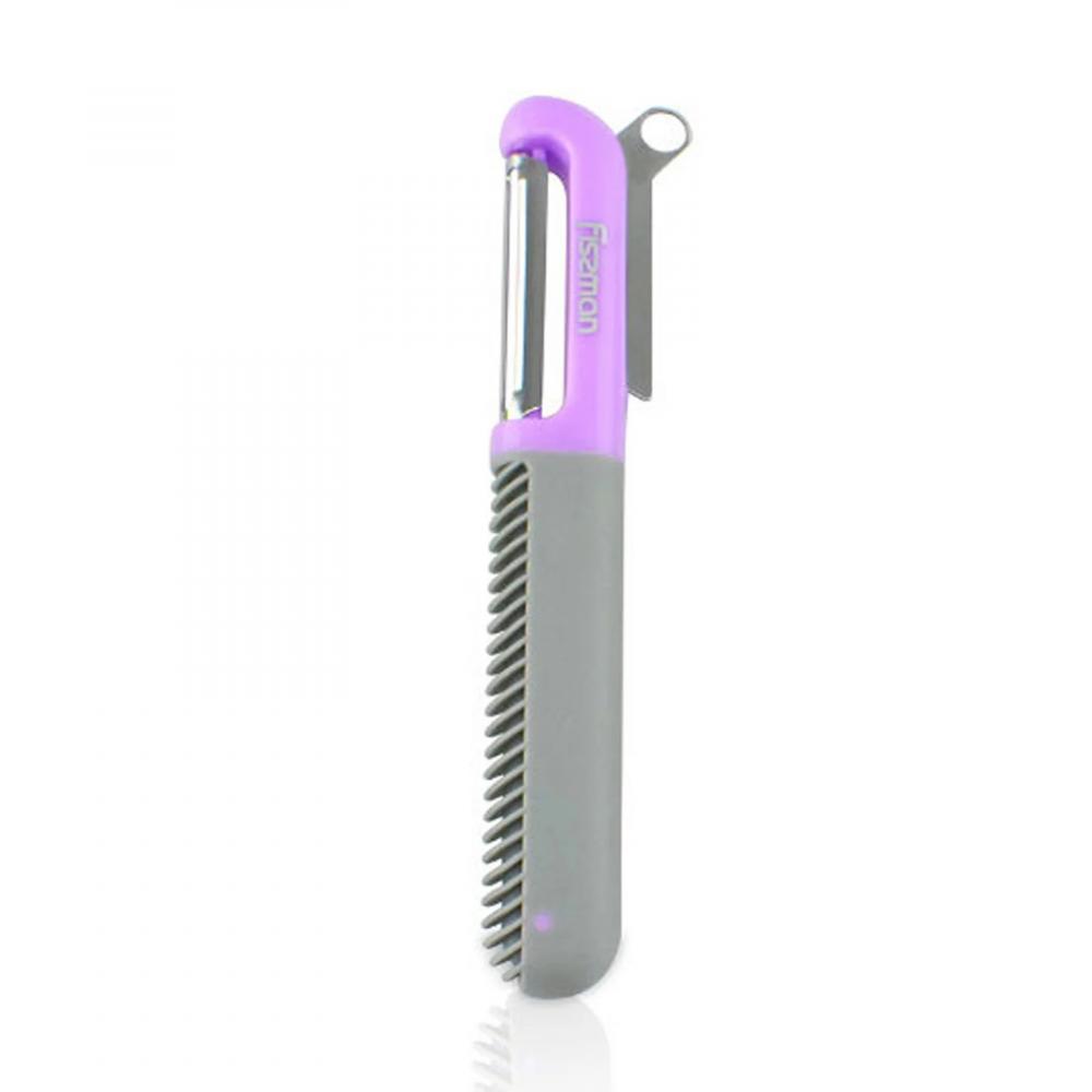 Fissman Peeler Kitchen Knife P Shape Purple\/Grey 16x5cm peeler with container vegetable peeler for kitchen red