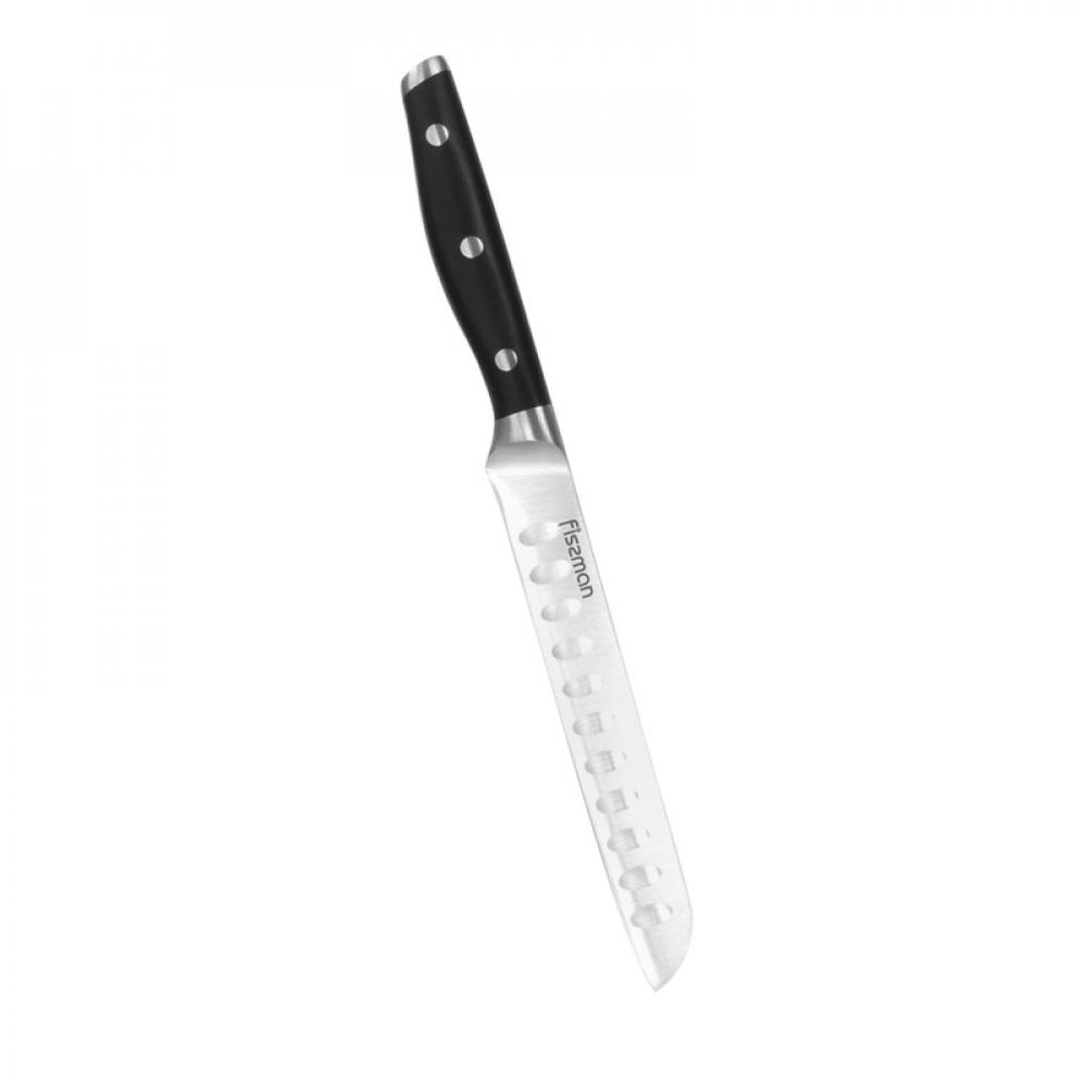 fissman slicing knife lorze silver brown 8inch stainless steel 20 cm Fissman Demi Chef Non Stick Ham Slicer Knife Silver/Black 15cm