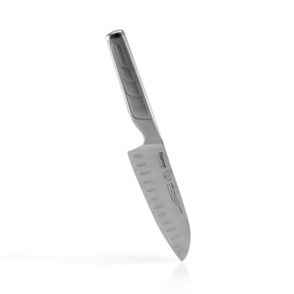 Fissman 5 Santoku Chef Knife Silver Nowaki Series (13 cm) fissman 8 carving knife nowaki series silver 20 cm
