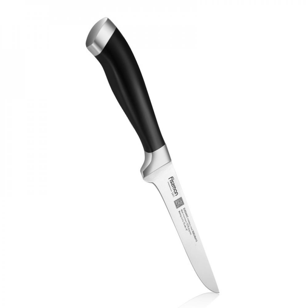 Fissman Boning Knife Stainless Steel Black\/Silver 6inch (15 cm) fissman slicing knife lorze silver brown 8inch stainless steel 20 cm