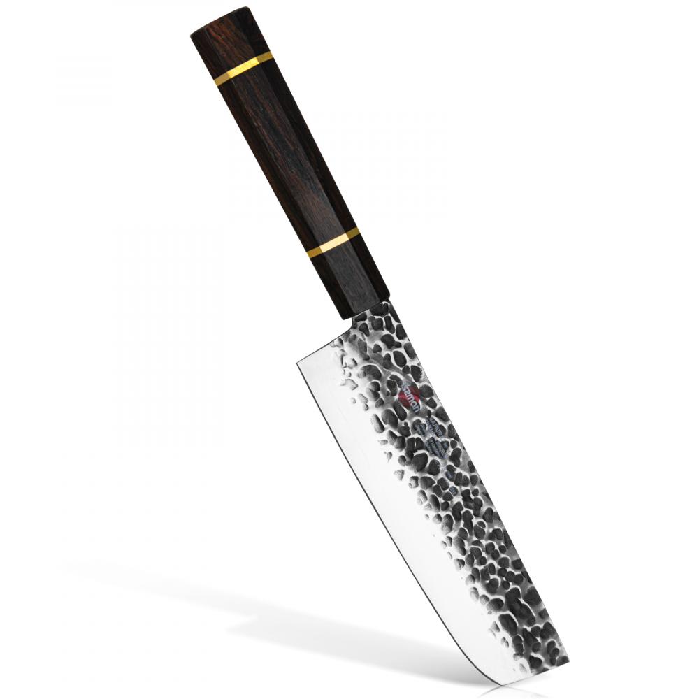 Fissman 7 Japanese Cleaver Nakiri SAMURAI BOKUDEN 18 Cm(steel AUS-8) fissman 8 slicing knife samurai bokuden 18 cm steel aus 8