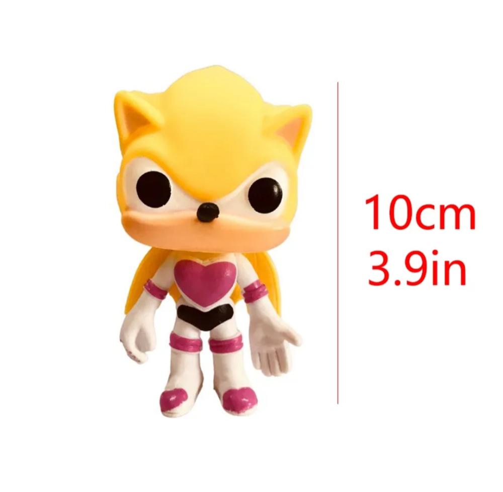 Funko pop yellow girl sonic lovely jujutsu kaisen gojou action figure stand model plate desk decor cute anime acrylic standing sign toy fans gifts prop