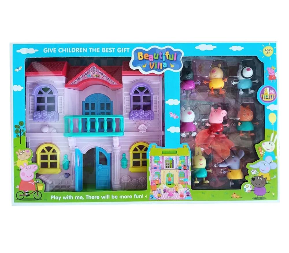 Beautiful Villa Doll House Peppa Pig and Friends Kids Gift Ideas teifoc tei 4700 villa with garage construction set and educational toy intro to engineering and stem learning brown