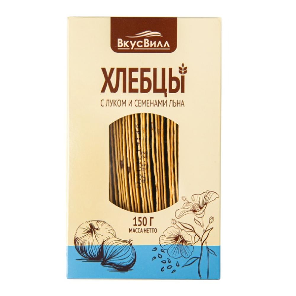 VkusVill Crispbread with onion and flax seeds, 150 g vkusvill kids carrot juice with pulp 250 g