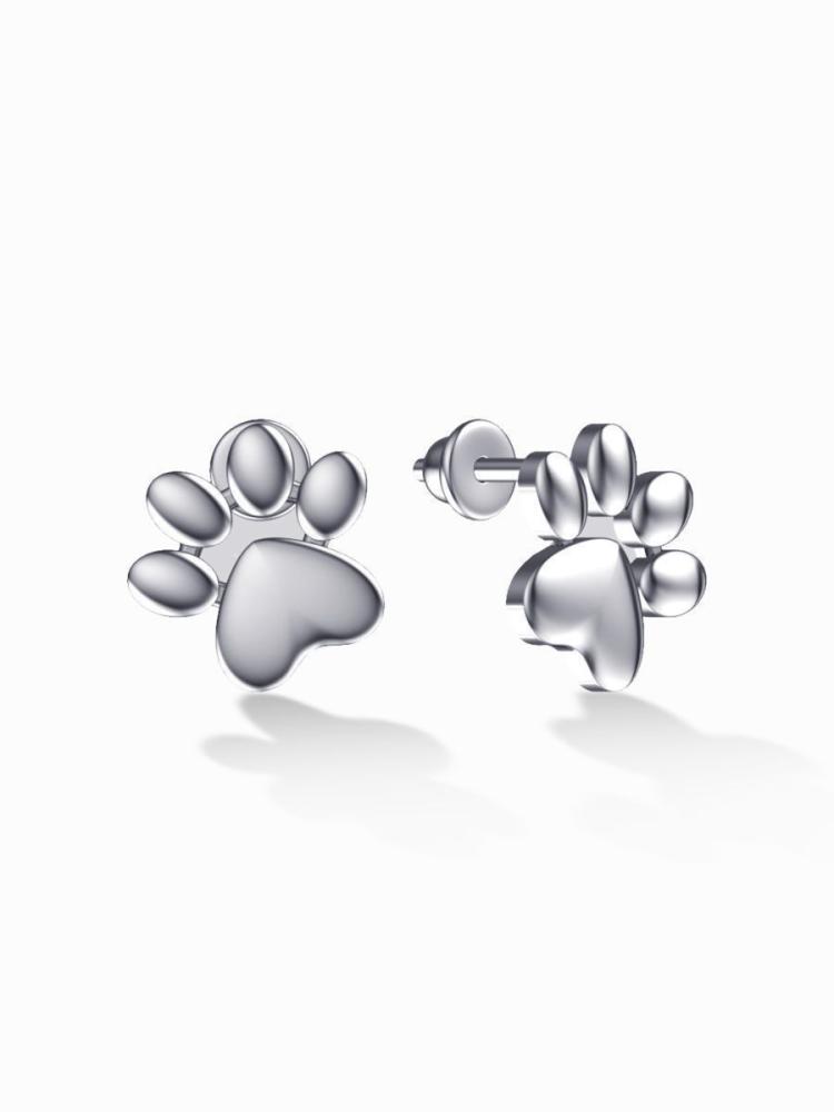 Earring Paw zemior 925 sterling silver cute clouds