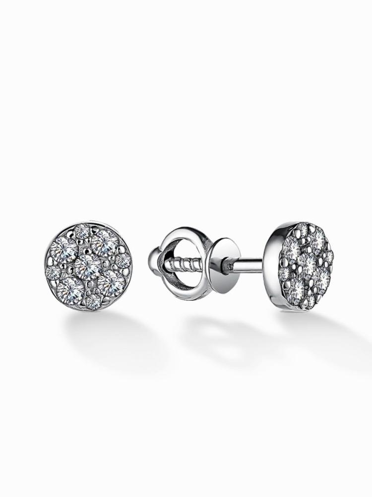 Earring Vot gomaya 925 sterling silver stud earring for women cubic zirconia white luxury earrings popular style anniversary fine jewelry
