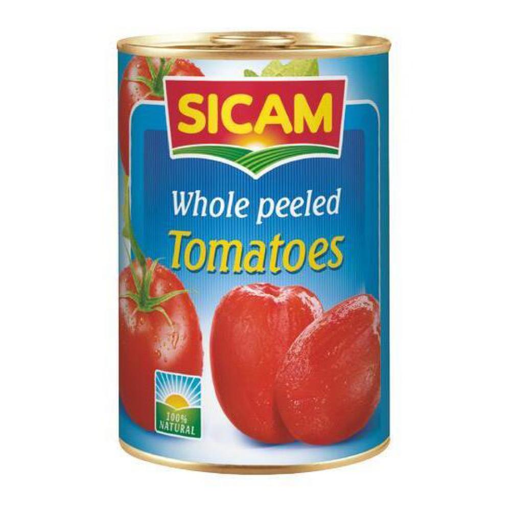 Sicam Whole Peeled Tomatoes 400 g tomatoes in bunch