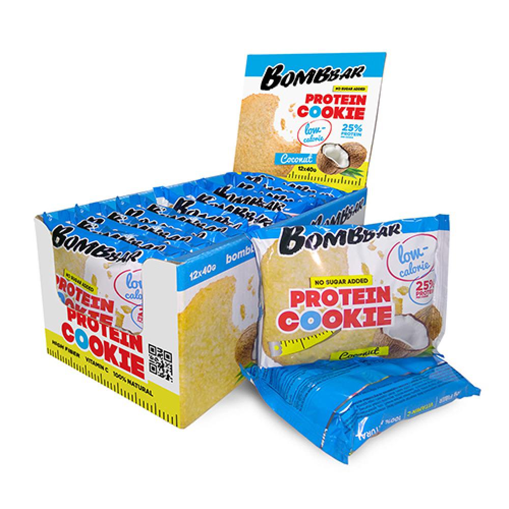 Bombbar Low-Calorie Cookie 12X40G Coconut munk pack protein cookies double dark chocolate 84g
