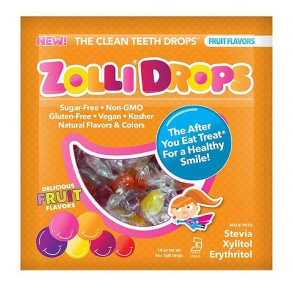 Zollipop Clean Teeth Drops Fruit 1,6Oz yumearth ultimate organic elderberry lollipops 15 lollipops 3 3 oz 93 g