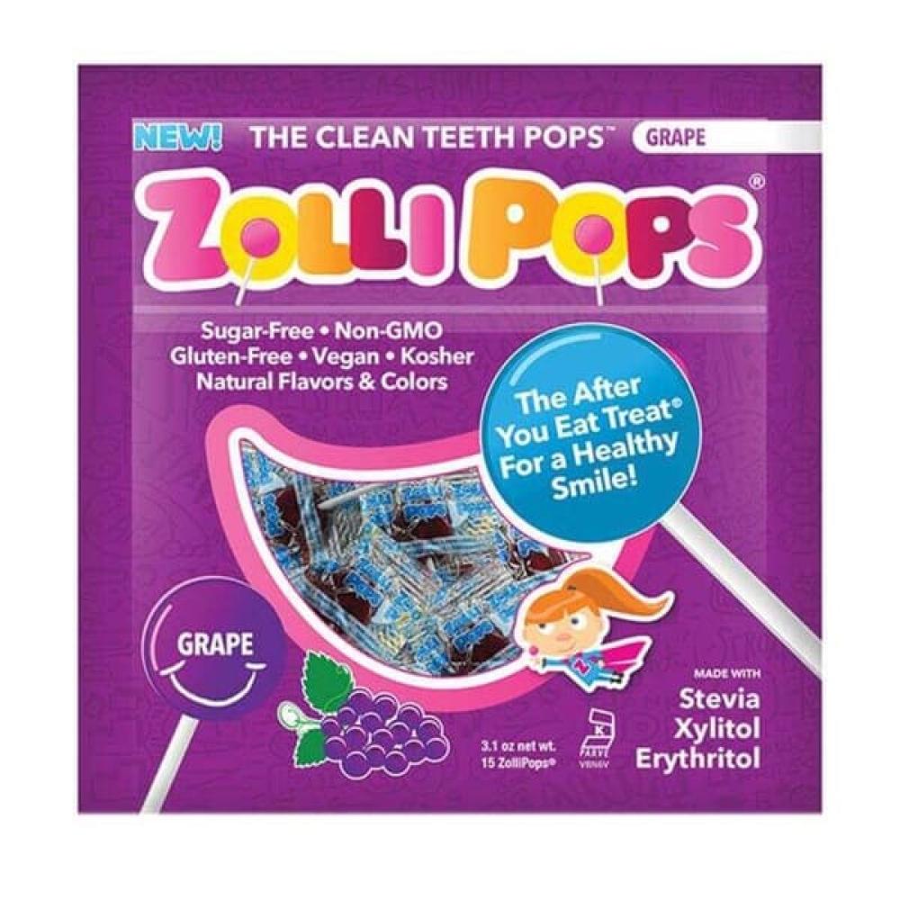 Zollipop Clean Teeth Drops Grape 1,6Oz yumearth ultimate organic elderberry lollipops 15 lollipops 3 3 oz 93 g