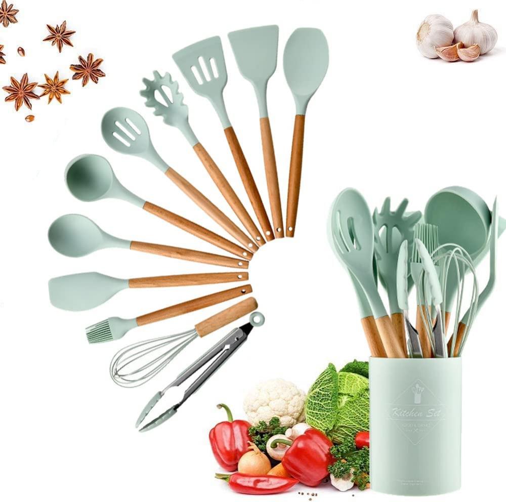 fissman cooking spoon aquarelle 26 5 cm silicone Silicone Cooking Utensils Set of 12 Pieces Food Grade