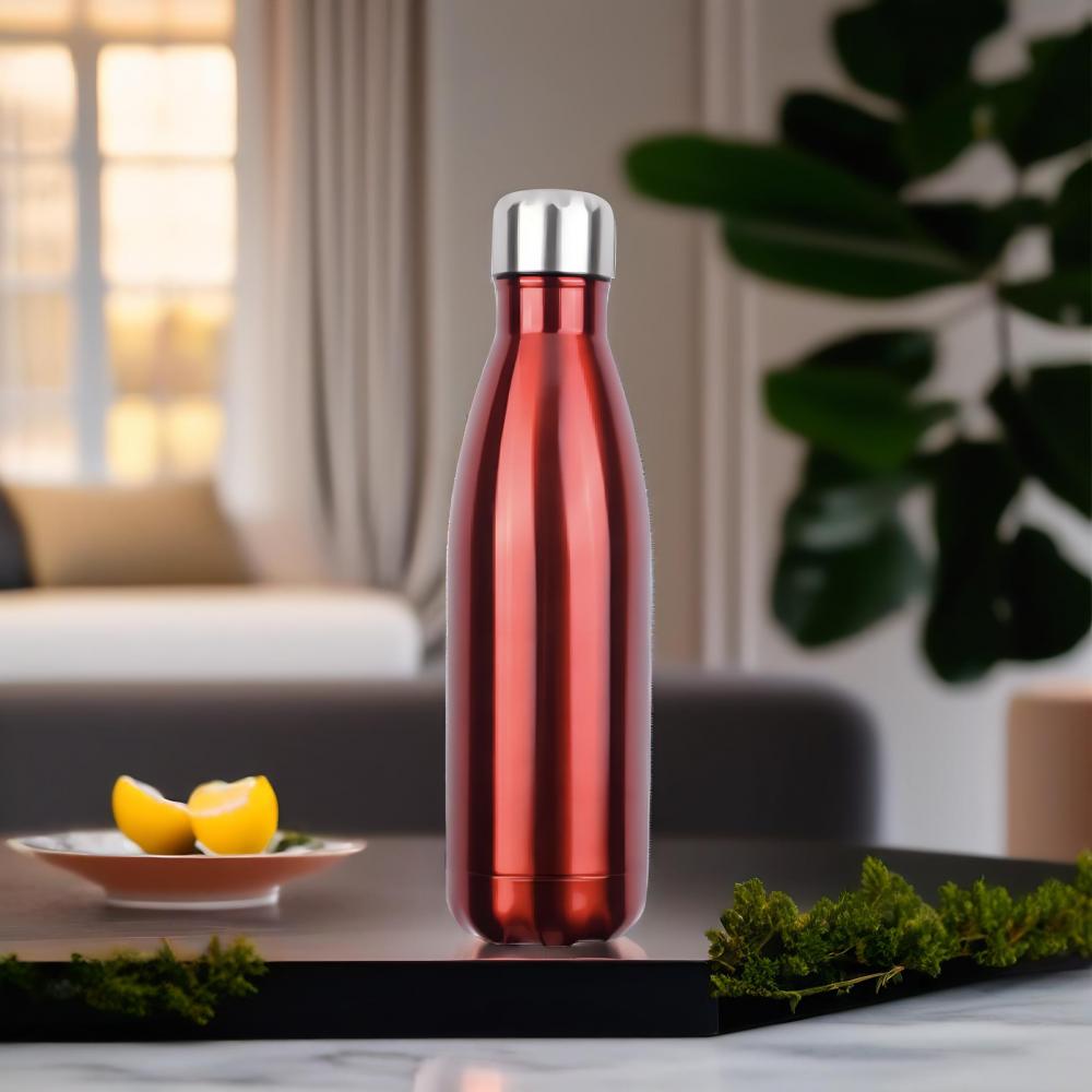 GStorm Double Layer Stainless Steel Leak Proof Water Bottle with Premium Look And Capacity 500ml (Red)