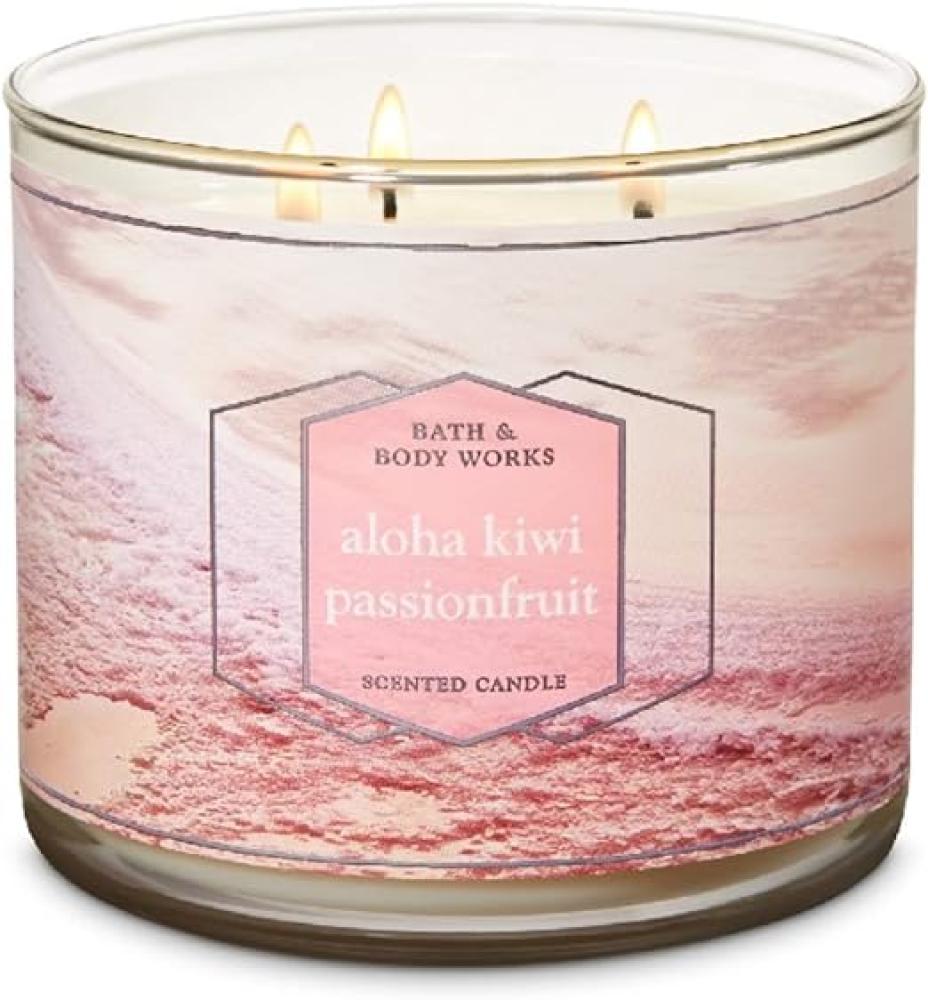 Bath And Body Works - Aloha Kiwi Passionfruit - 3 Wick - Scented Candle 411g bath and body works white barn first frost 3 wick scented candle 411g
