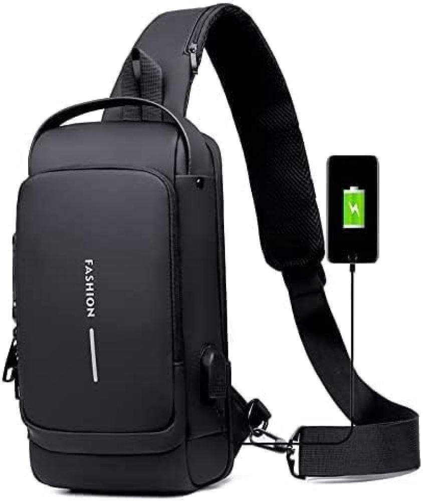 GStorm Anti theft Cross body Bag, Lightweight Chest Daypack with USB Charging Port, Fit for 9.7 iPad