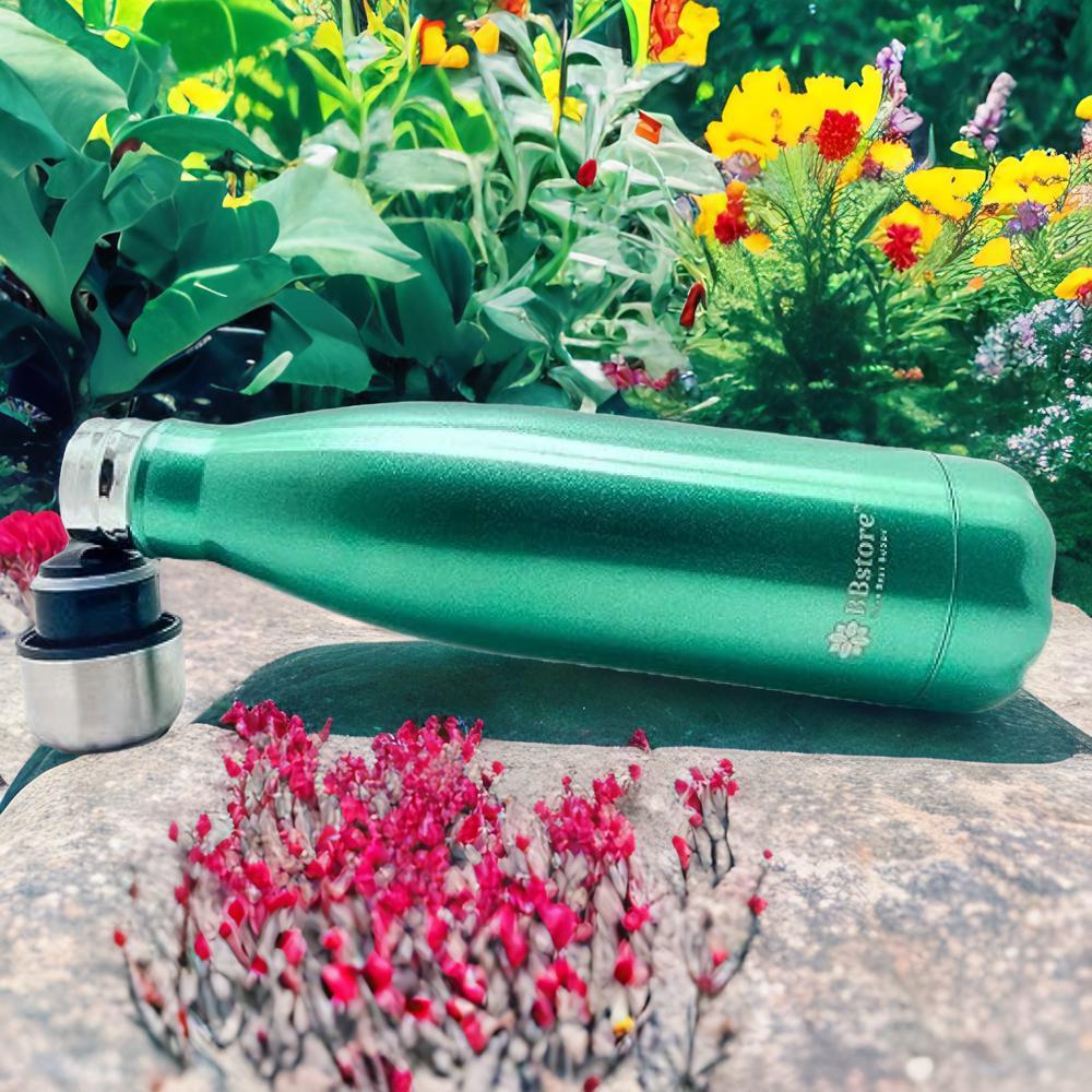 GStorm Double Layer Stainless Steel Leak Proof Water Bottle with Premium Look And Capacity 500ml (Green) 380ml 510ml double stainless steel 304 coffee thermos mug leak proof non slip car vacuum flask travel thermal cup water bottle