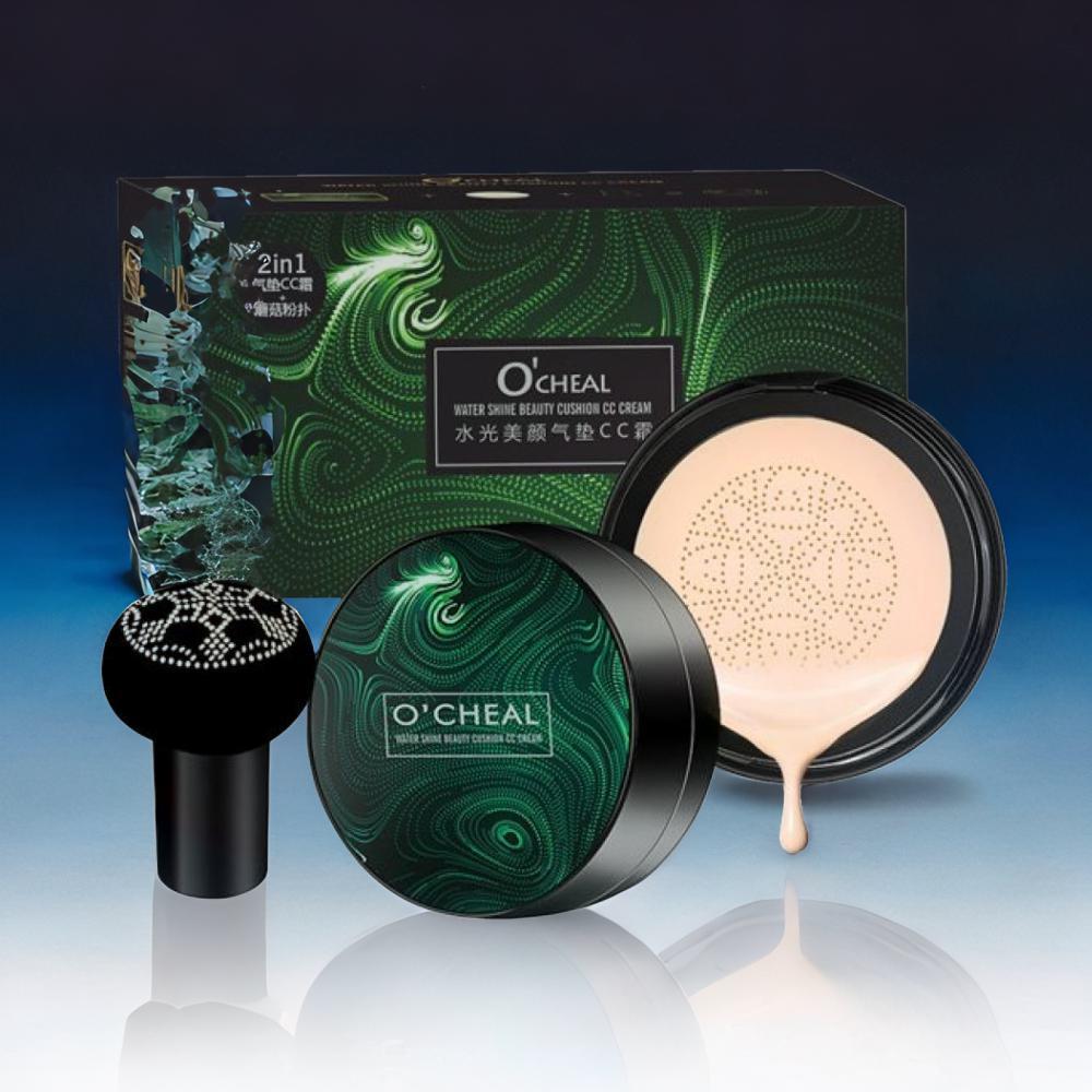 GStorm Ocheal BB CC Cream Cushion Compact Make Up Foundation Concealer Cream for Face Cosmetics Makeup Mushroom Head Puff