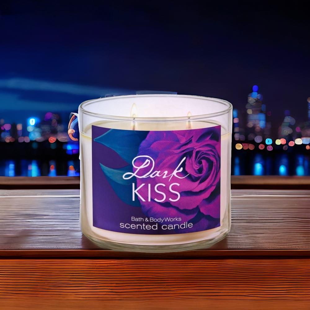 Bath and Body Works - DARK KISS - 3 wick - Scented Candle - 411g la fann tobacco and vanilla scented candle
