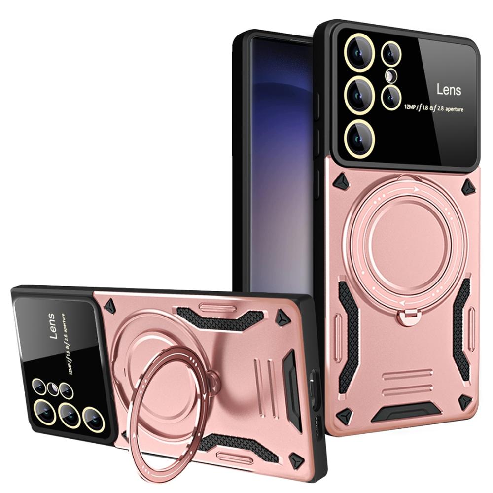 Samsung Galaxy S23 Ultra 5G - Military Grade, Heavy Duty, Shockproof, MagSafe Compatible Phone Cover - Rose Gold 