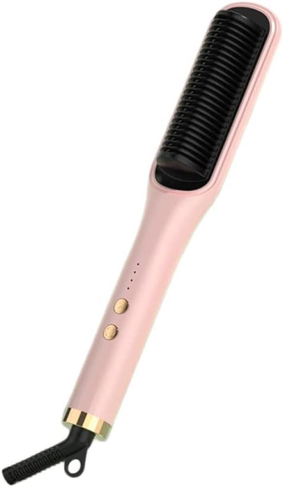 GStorm - Hair Straightener Comb Brush, Intelligent Thermostat Straightening Comb, Dual Use Heat Pressing Comb Brush, Negative Ion Electric Heating Com suri hair black straight wig with bangs african american long synthetic wig heat resistant for women 22 inch