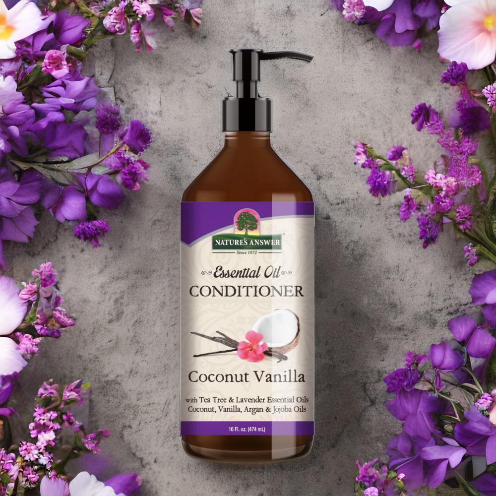 NATURE'S ANSWER ESSTL OIL SHAMPOO COCONUT VANILLA 474ML dry powder shampoo coconut scent