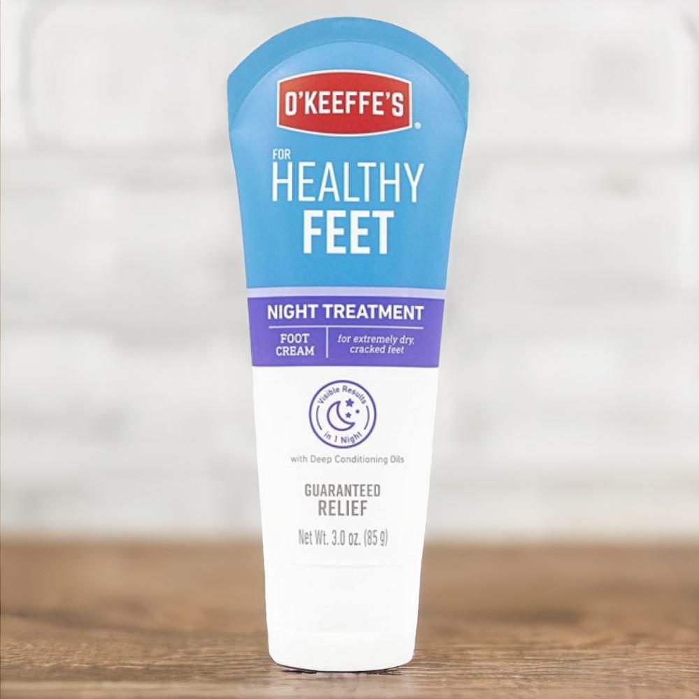 O'keeffe's Healthy Feet Night Treatment Foot Cream Tube 85g moisturizing and repairing dry hands and feet peeling rough and chapped anti chapped foot repair cream feet care foot spa