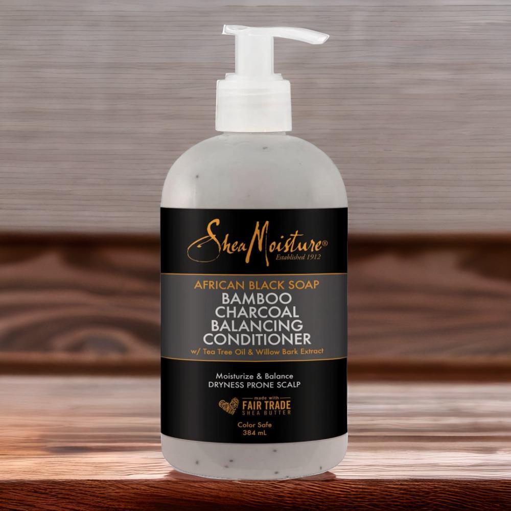Shea Moisture Bamboo Charcoal Conditioner 384 Ml bamboo charcoal handmade soap 100g natural charcoal soap sea salt in addition to mites oil control goat milk cleansing oil