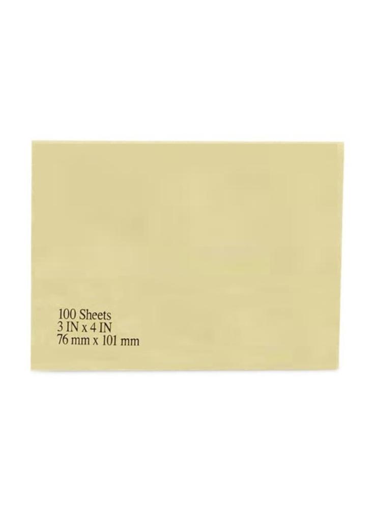 Sticky Notes 3x4inch, 76x101 mm Self-Stick Notes Canary yellow - 100 Sheet/Pad 12 Nos 160 sheets transparent sticky notes pads clear notepad waterproof memo pad for journal school office stationery