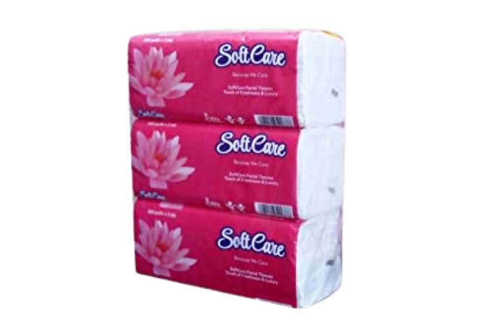 Softcare Nylon Pack 600sheetsx1ply Facial tissue, Pack of 3 цена и фото