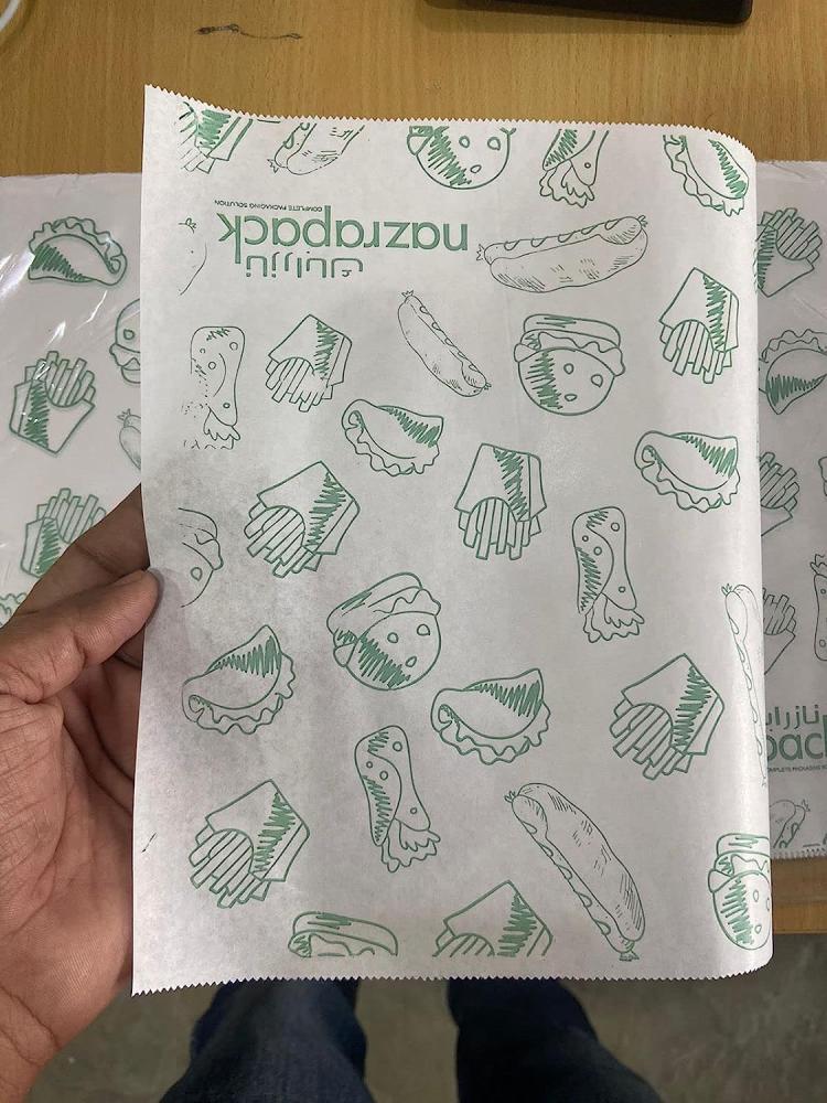 custom printed presentation folders Printed Sandwich Paper Wrap 35 X 24.5 CM 500 Pieces